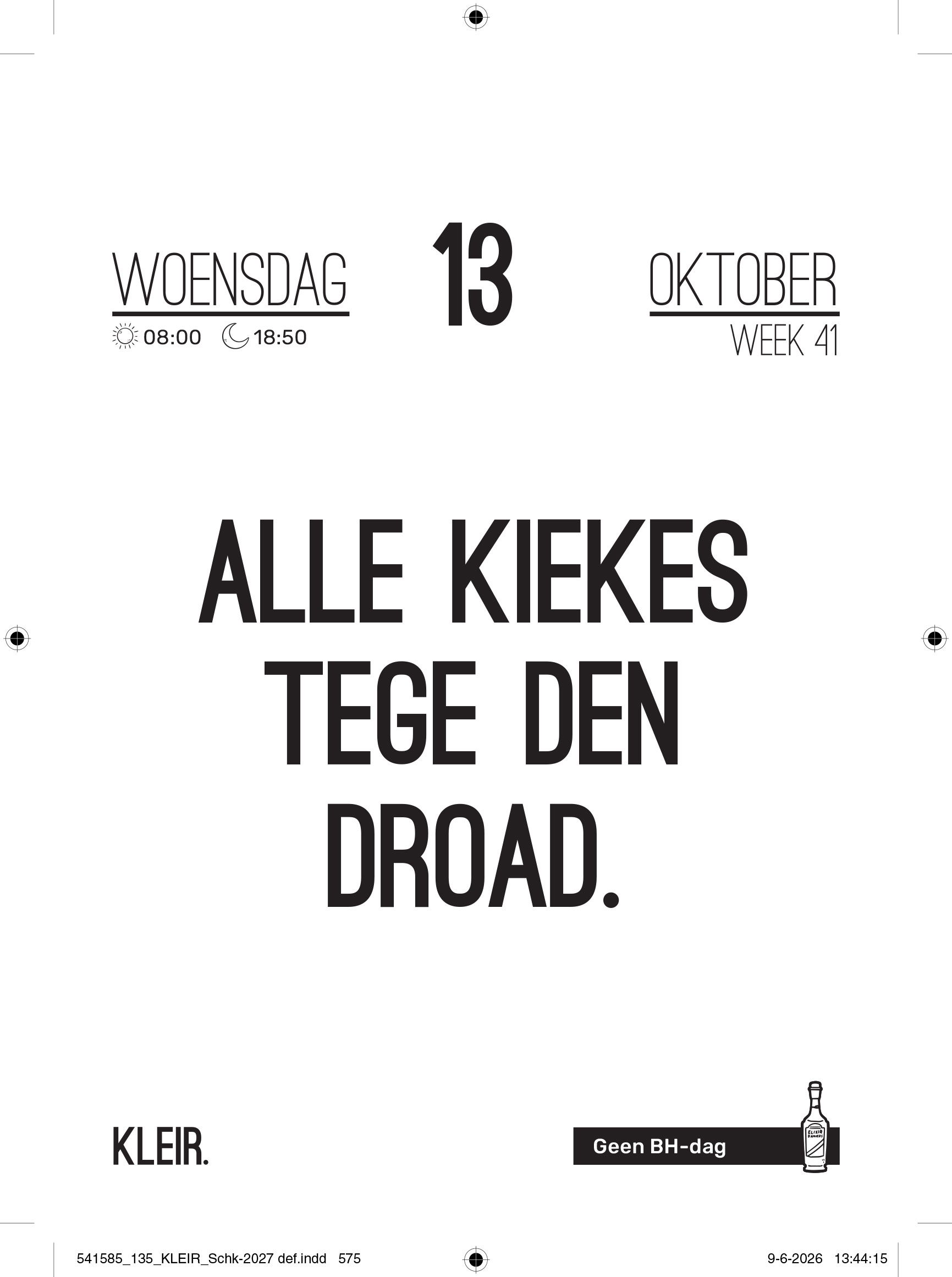 Scheurkalender pagina 1